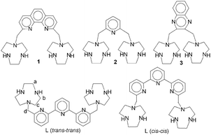 Ligands and atom numbering used in 1H NMR experiments.