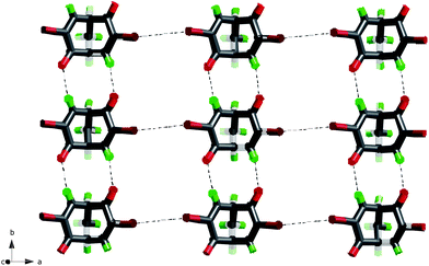 The 2D net in the crystal structure of rac-3.