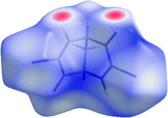 Hirshfeld surface mapped with the normalised contact distance dnorm for dibromodienedione rac-3.