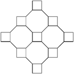 The most symmetric form of the three-connected net (topology symbol fes) in rac-1.