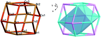 The rhombic dodecahedral configuration of the CuBr cluster.