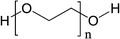 Structure of PEG. Molecular weights usually are 2000 or 5000 D.