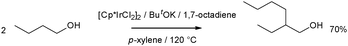 An example of the Guerbet reaction catalyzed by Ir.87