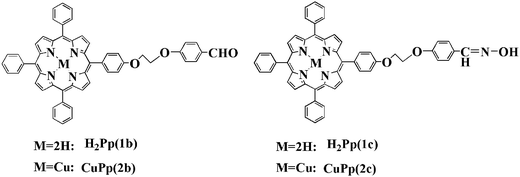 The structure of porphyrins and their copper porphyrins.