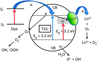 Photocatalytic activity of Ln3+-modified titanium dioxide.