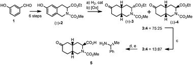 Synthetic route to key intermediate 55.