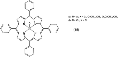 Tetraphenylporphyrin metal complexes.