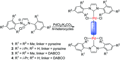 Synthesis and characterization of dinuclear NHC–palladium complexes and  their applications in the Hiyama reactions of aryltrialkyoxysilanes with  aryl ... - Dalton Transactions (RSC Publishing) DOI:10.1039/C2DT31174G