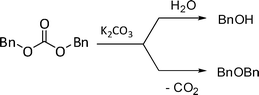 
            Hydrolysis and decarboxylation of DBnC.