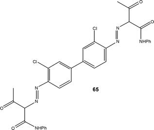 Illustration of Yellow-12 65 an azo-dye produced under flow conditions.