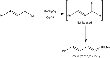 An example of a tandem oxidation and olefination reaction performed in toluene.