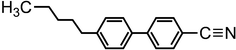 Chemical structure of 5CB (4-pentyl-4′-cyanobiphenyl).