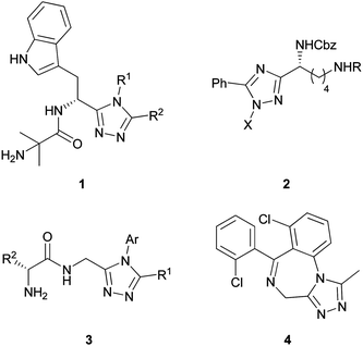 Selected nonproteinogenic α-amino acid-derived 1,2,4-triazoles.