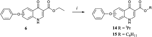 Reagents and conditions: (i) titanium(iv) isopropoxide (cat.), ROH, reflux, 24 h.