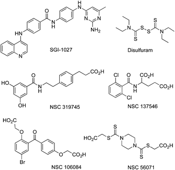 Chemical structures of other DNMTi as all NSC compounds were obtained from the NCI/DTP OpenChemical Repository (http://dtp.cancer.gov). All are for DNMT1 and DNMT3B inhibition, except for NSC319745 which is solely for DNMT1.
