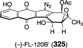 The structure of the epoxykinamycin derivative (−)-FL-120B′ (325).