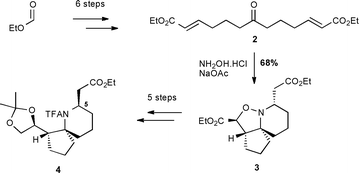 Our 2004 synthesis of spirocyclic core 4.