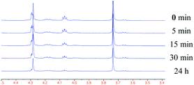 Racemization of 1-ll by DcsC observed by 1H-NMR spectroscopy.