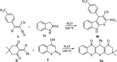 Synthesis of thiochromene derivatives from isolated intermediate A and D18.