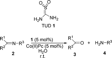 Combined metal and organocatalyst promoted hydrolysis of imines.