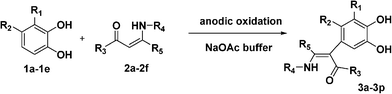 Electrochemical oxidation of catechols in the presence of enaminones 2.