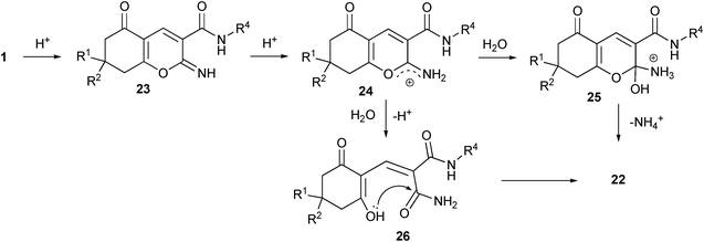 Two possible reaction mechanisms for hydrolysis of enolates 1.