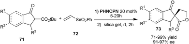 One-pot Michael addition-cyclization reaction catalyzed by PHNCPN.