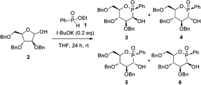 Synthesis of phosphinosugars.