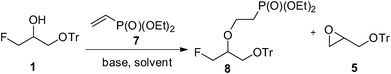 General addition of fluorohydrine 1 to DEVP 7.