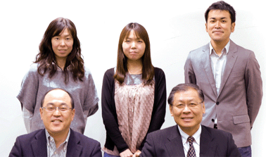 Kyoko Fujita (back, left), Miyuki Masuda (back, middle), Kenichi Murata (back, right) Nobuhumi Nakamura (front, left), Hiroyuki Ohno (front, right)