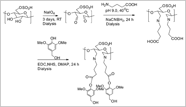 Reaction path followed to modify the cellulose nanowhisker surfaces.