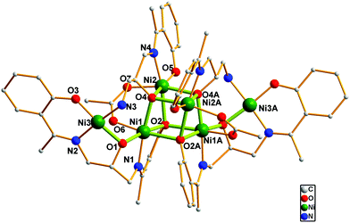 View of the molecular structure of 2. Hydrogen atoms have been omitted for clarity. Symmetry codes: A, 1−x, y, 0.5−z.