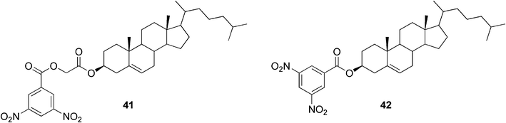 Cholesterol-based dinitrobenzoyl esters.