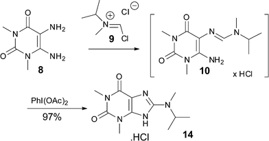 2-Amino-imidazole formation.