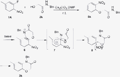 The proposed mechanism for the formation of 3k.