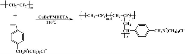 Synthesis of PVDF-g-QVBC.