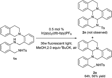 The reaction of substrate 1n.