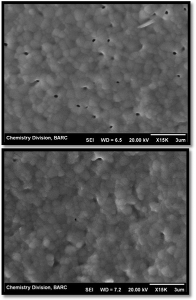 Microstructure of Nd0.8Ho1.2Zr2O7−δ sintered at 1723 K for 12 h.