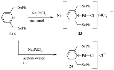 Synthesis of Pd(ii) complexes of the (Se,N,Se) pincer.