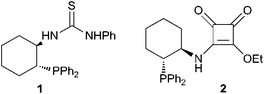 Structure of bifunctional phosphine 1 and 2.