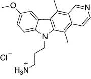 3-(9-Methoxy-5,11-dimethyl-6H-pyrido[4,3-b]carbazol-6-yl)propan-1-aminium chloride 15.