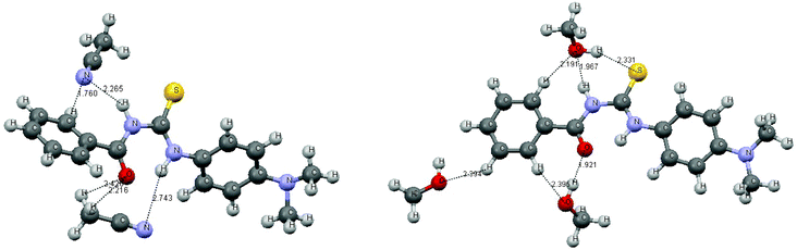 The complexes of BDAPT and the solvent molecules in the first solvent shell.