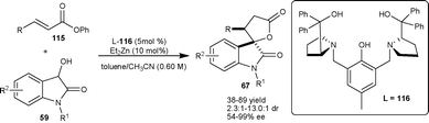 Zinc-ProProlinol catalyzed tandem Michael addition–transestrification.