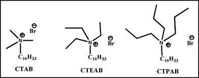 The structures of the surfactants.