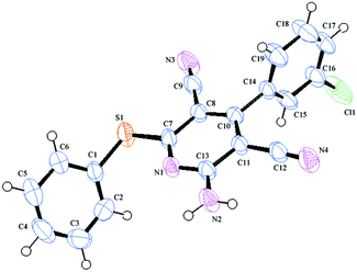 ORTEP plot of compound 1e (CCDC 875077).