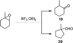 Rearrangement of epoxide to carbonyl compounds.