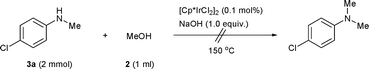 Reaction of N-methylamine 3a with 2.
