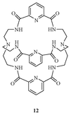 Polyamide cryptand receptor 12 for F−.