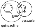 Pyrazoloquinazoline as an N-fused heterocycle of pyrazole and quinazoline.