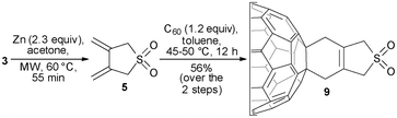 Synthesis of the Diels–Alder [60]fullerene monoadduct 9.